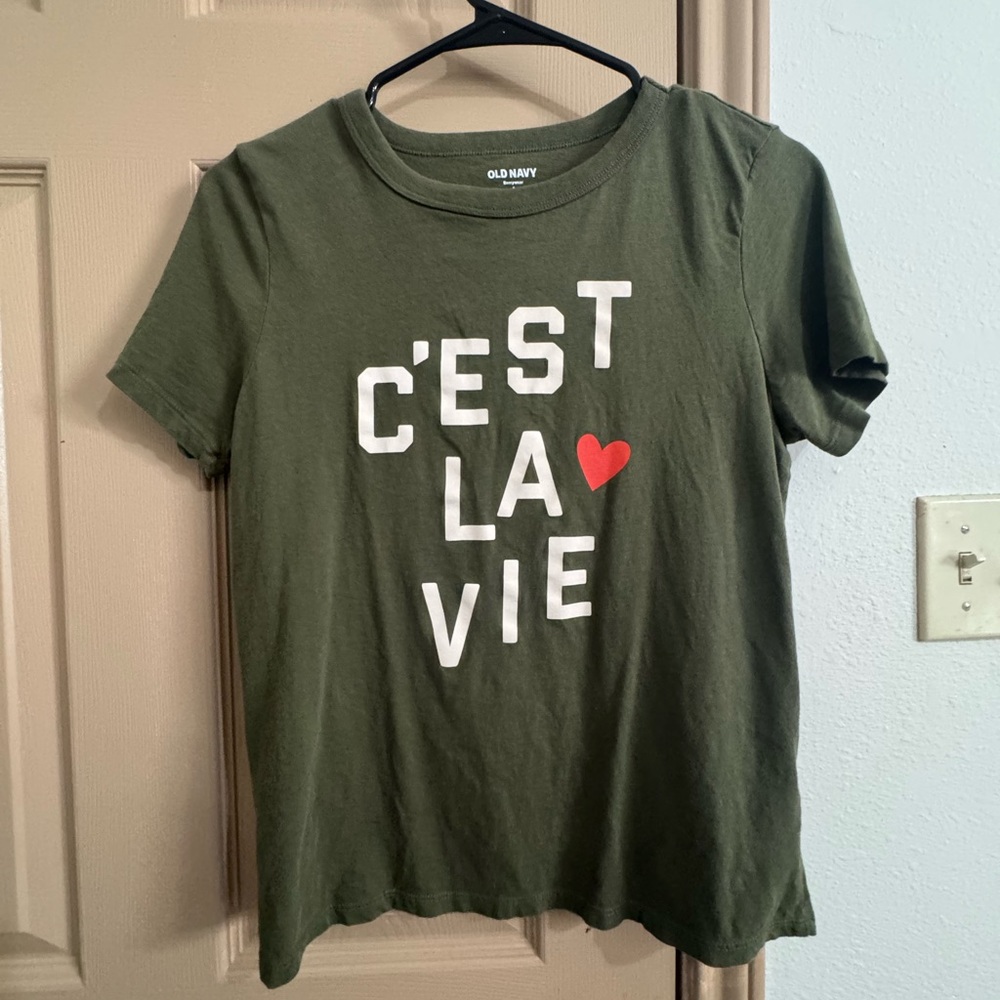 Old Navy Green Graphic Tee